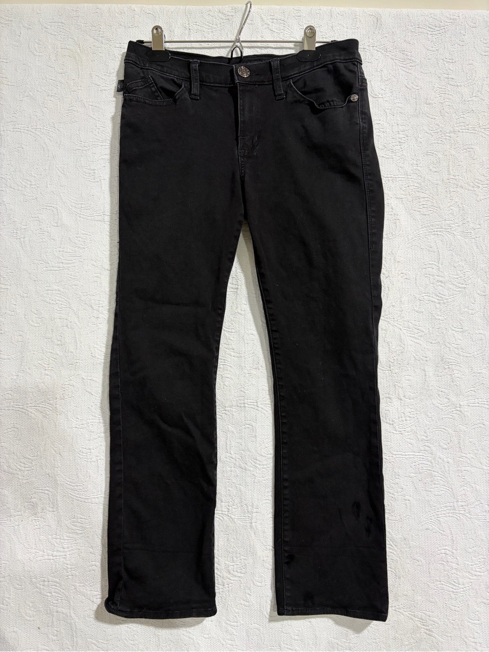 Rock & Republic Kendall Black Denim Jeans with Branded Silver Button